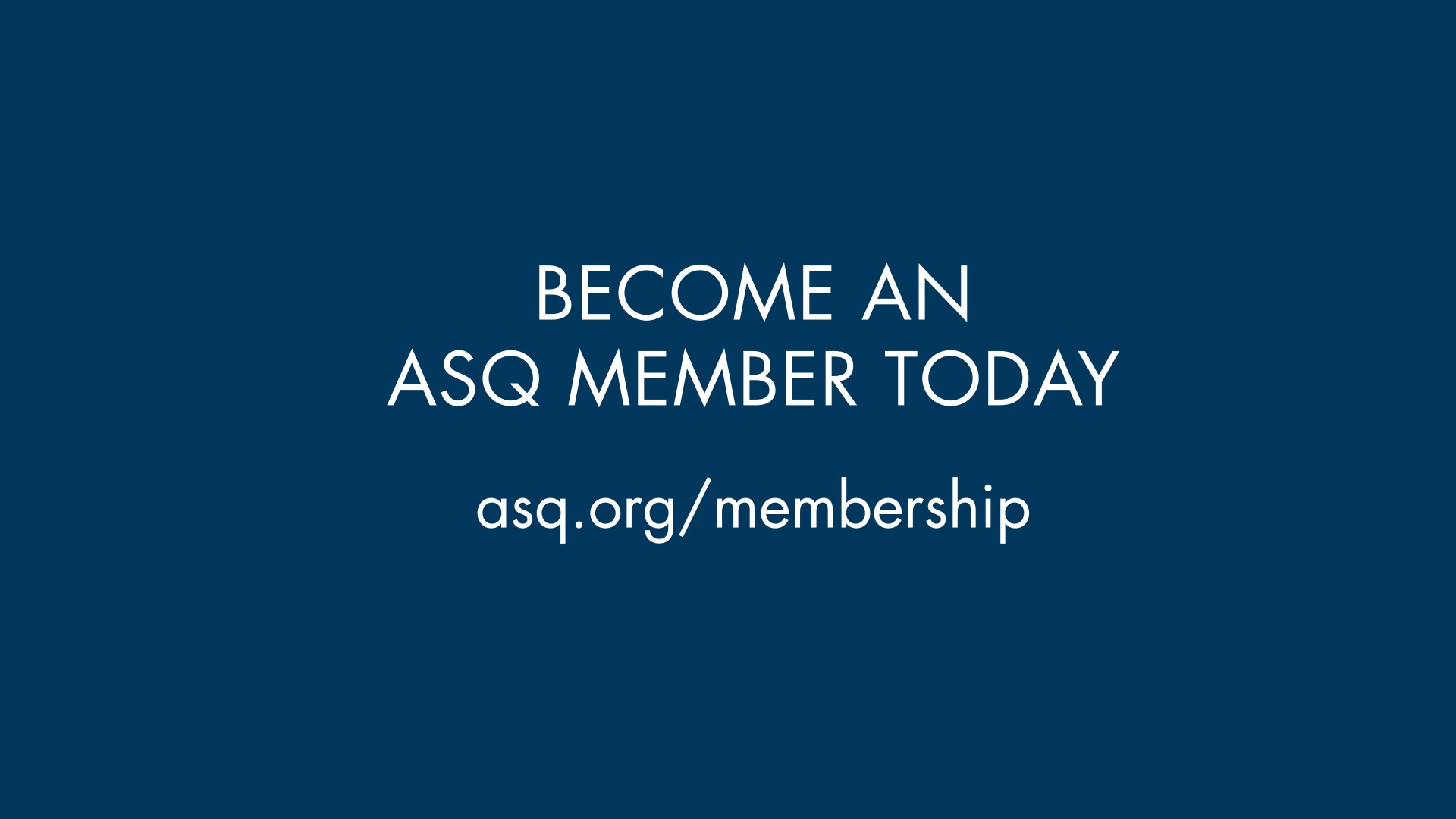 become an asq member today